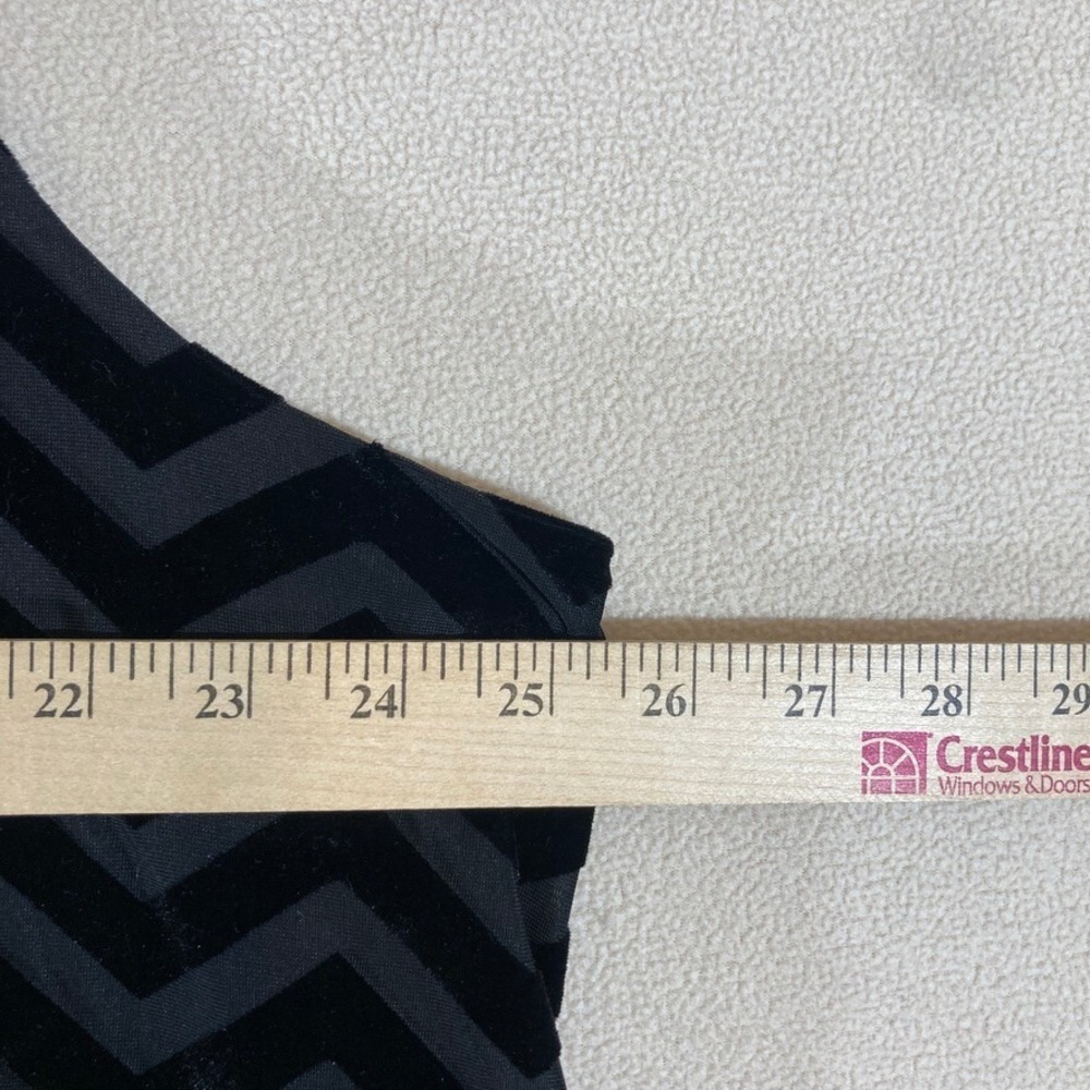LANE BRYANT Chevron Velvet Burnout Tank Size 22/24‎ Asymmetrical Holiday Glam - Picture 3 of 7